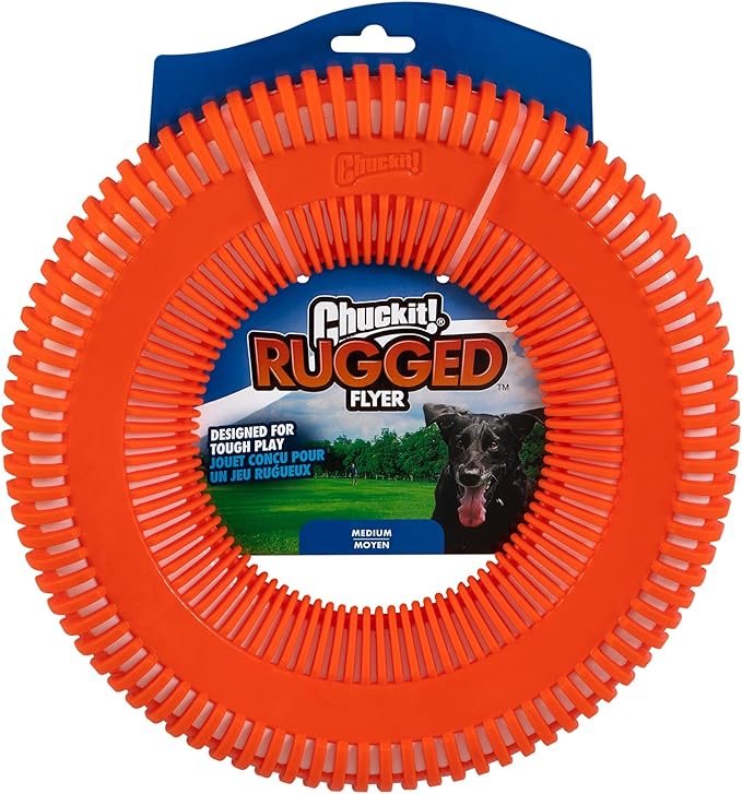 Chuckit! Rugged Flyer Dog Toy, Medium, Assorted Colors