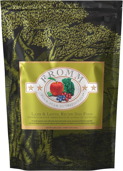 Fromm Four-Star Nutritionals Lamb & Lentil Dog Food - Premium Dry Dog Food - Lamb Recipe - 4 lb