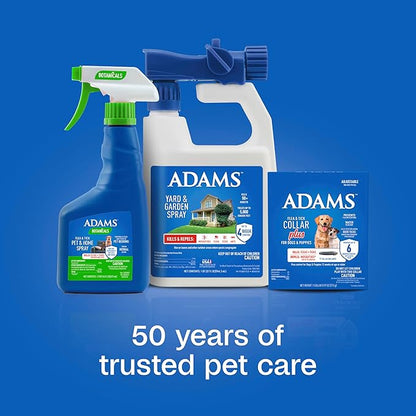 ADAMS Flea & Tick Collar Plus for Dogs & Puppies, 12 Months Protection Against Flea Infestations, Kills Fleas & Ticks, Repels Mosquitoes for Up to 6 Months (Excl. California), One Size Fits All, 1 ct