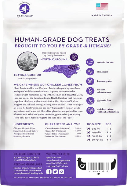 spot farms Chicken Nuggets Healthy All Natural Dog Treats Human Grade Grain Free 12 oz (Pack of 2)