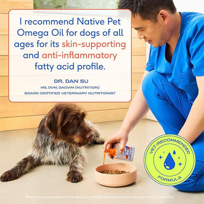 Native Pet Goat Milk Powder for Dogs (120 Scoops) & Omega 3 Fish Oil (8 Oz.) - Organic Goat Milk Great Dog Food Additive for a Healthy Digestive System & Omega 3 Fish Oil