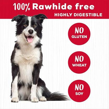 Country Kitchen Rawhide Free Peanut Butter Rings Dog Chews, Made with Real Peanut Butter, Highly Digestible, Gluten Free, 21 Count
