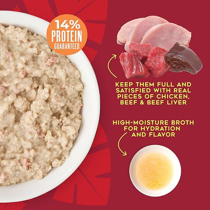 Tiki Dog Pate Dog Cat Food, Chicken, Beef & Beef Liver, 3 oz. Cup (4 Count)