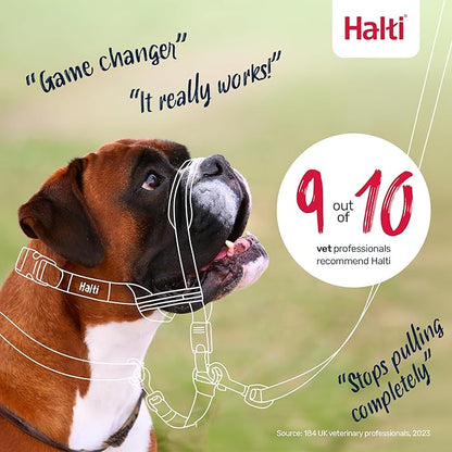 Halti Optifit Headcollar & Halti Training Leash Size Large, Black Combination Pack - Stop Your Dog Pulling on the Leash. Adjustable with Padded Nose Band. Suitable for Large Dogs