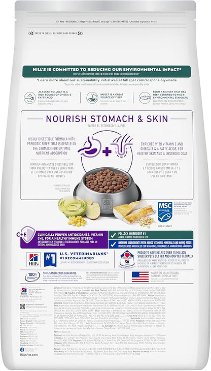 Hill's Science Diet Adult Sensitive Stomach & Skin Dry Dog Food, Pollock Meal, Barley, & Insect Meal, 3.5 lb. Bag