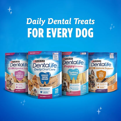 DentaLife Daily Oral Care Dog Treats for Small and Medium Dogs, Chewy Dental Treat to Freshen Breath and Fight Tartar, Chicken Flavor - 40 ct. Pouch