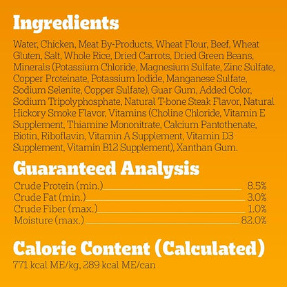 Pedigree Wet Dog Food, Choice Cuts Adult Canned Dog Food, Steak & Vegetable Flavor, 13.2 oz. Cans, 12 Count