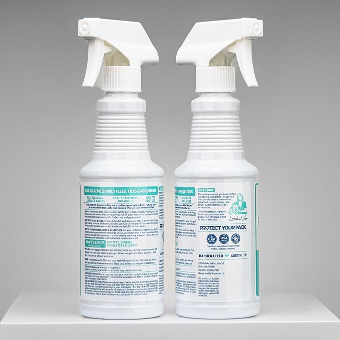 Wondercide - Flea, Tick & Mosquito Spray for Dogs, Cats, and Home - Flea and Tick Killer, Control, Prevention, Treatment - with Natural Essential Oils - Pet and Family Safe - Cedarwood 32 oz