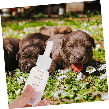 SUPVOX 3Pcs Small Baby Milk Bottle Set Plastic Nurser Bottles Scale Feeding for Kittens Puppies and Small Animals