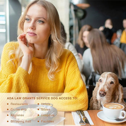 Service Dog Tag/ESA Animal Tag - Double Sided with Federal Protection & Red Medical Alert Symbol| Easily Attach to Collar, Harness, Vest | Service Dog Identification Tag