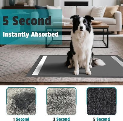Bulubaky Charcoal Super Absorbency Puppy Pads, Activated Carbon Odor-Control XXXL 36"x36" Leak-Proof Pet Training Pee Pads, Disposable Potty Pads for Dogs Cats, Rabbits 45Counts