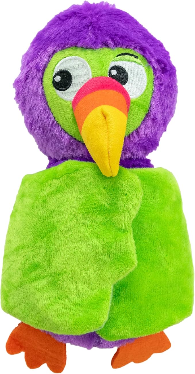 Outward Hound by Nina Ottosson Hide-Ablez Plush Dog Puzzle with Treat Ball, Toucan, Multicolored