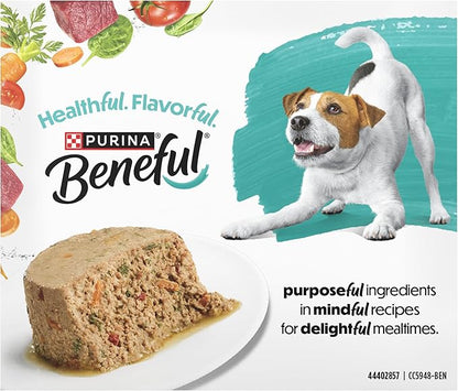 Beneful Purina Small Breed Wet Dog Food Variety Pack,IncrediBites Loaf,Chicken,Beef and Salmon Flavors - 3 oz. Cans,(Pack of 48)
