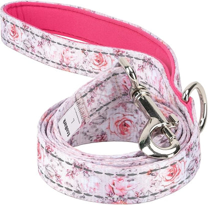 EcoBark Dog Leash - Soft & Reflective Comfort Leash with Padded Handle - Soft, Strong, & Durable for Small, Medium or Large Dogs (Floral)