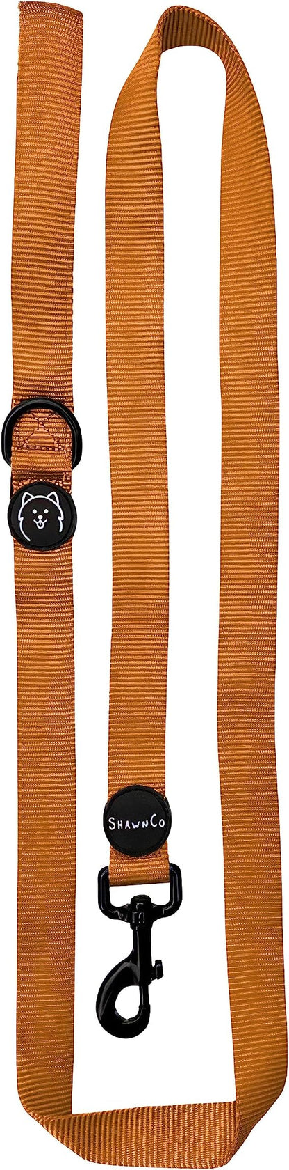 ShawnCo Dream Walk Dog Leash- Premium, Nylon Pet Leash with Soft Neoprene Handle for Small, Medium and Large Dogs (Sunset Orange, Small)