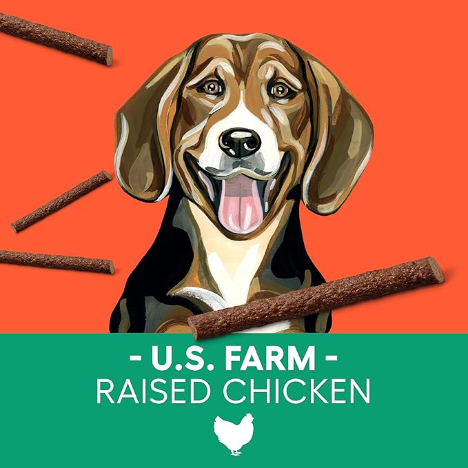Newman's Own Chicken & Sweet Potato Dog Snack Sticks, 5 oz Bag (Pack of 8) — Soft Chewy Meat Sticks, US Farm-Raised Chicken, No Corn Wheat or Soy, Wholesome Training Rewards, Made in USA