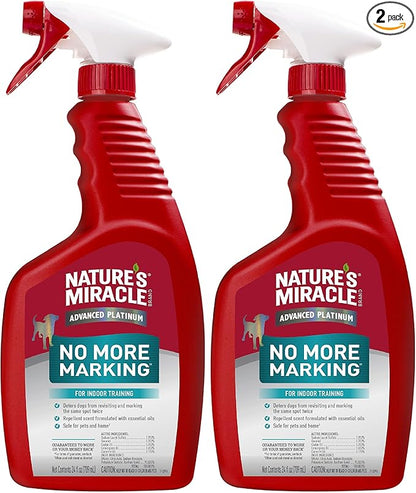 Nature's Miracle Advanced Platinum No More Marking,24 Ounces,Helps Discourage Repetitive Pet Marking,(Pack of 2)