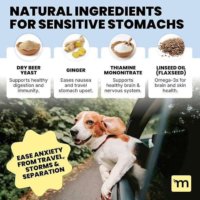 MalsiPree Calming Chews for Dogs, Freeze-Dried Chicken Treats with Passion Flower & Melatonin, Promotes Calm Behavior During Travel, Fireworks, and Loud Noises, Everyday Relaxation Support, 145 Count