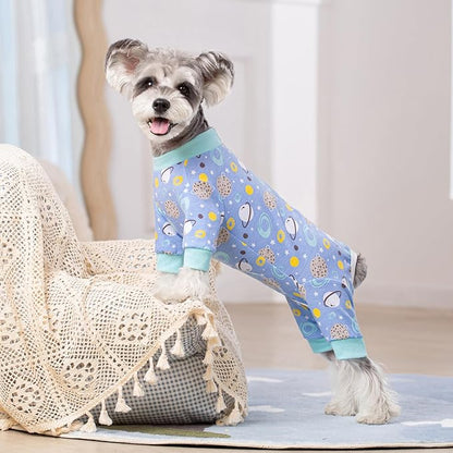 Dog Surgery Recovery Suit, Dog Onesie for Surgery Female Male Dogs, Dogs Pajamas Long Sleeve, Small Dogs Onesie, Abdominal Wound Bandages Surgical Suit, Cat Recovery Suit for Shedding Skin Disease