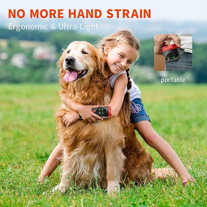 Anti Barking Device for Dogs, Ultrasonic Dog Bark Deterrent - 35ft Range, Rechargeable Bark Control Device with HD Display and LED Flashlight, Safe for Small, Medium & Large Dogs