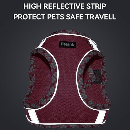 Petank Dog Harness for Small Medium Dogs No Pull, Puppy Harness and Leash Set for Walking, Running, Training, Small Dog Harness, Medium Dog Harness (Brown, XS)