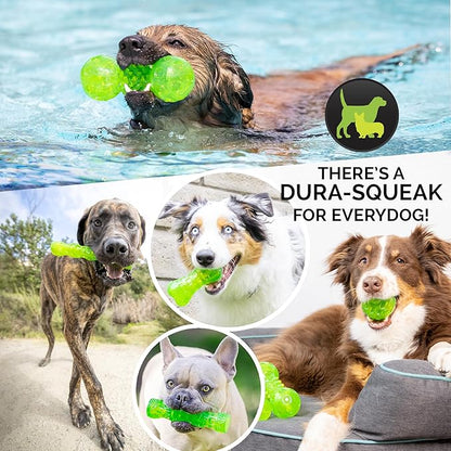 Hyper Pet Dura-Squeaks Stick Dog Toy, Large, Green