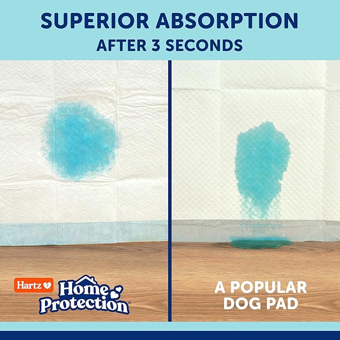 Hartz Home Protection Super Absorbent Odor Eliminating Mountain Fresh Scented No Leaks Dog Pads, XXL 60 Count
