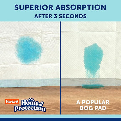 Hartz Home Protection Super Absorbent Odor Eliminating Mountain Fresh Scented No Leaks Dog Pads, XXL 60 Count
