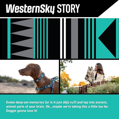 Wolfgang Heavy Duty Dog Leash, Pull-Tested for Walking & Training, WesternSky Print, Large