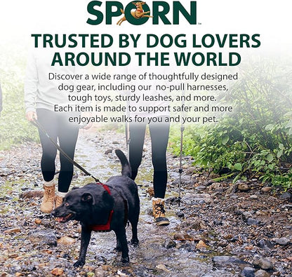 Sporn No Pull Dog Harness, Durable Nylon Mesh Harness for Large Dogs, No Choke Design, Padded Restraint Sleeves, Adjustable Fit, Easy On/Off, Large/XL for Extra Large Breeds, Black