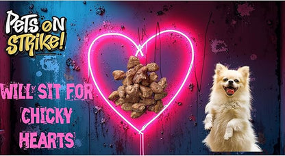 Freeze Dried Chicken Hearts for Dogs & Cats (16oz) – Single Ingredient Dog Treats – USA Sourced & Made – High Protein, All Natural, Grain Free – Raw Freeze-Dried Training Treat