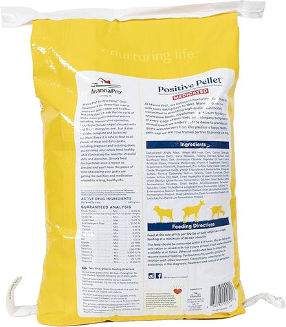 Manna Pro Positive Pellet Medicated Goat Dewormer, 25-Pounds