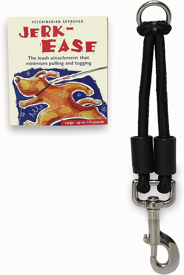 BUNGEE DOG LEASH EXTENSION – Patented Shock Absorber Attachment Protects You and Your Dogs – Works with ANY Leash & Collar or Harness – a MUST for Retractable Leashes – PICK SIZE/COLOR BELOW