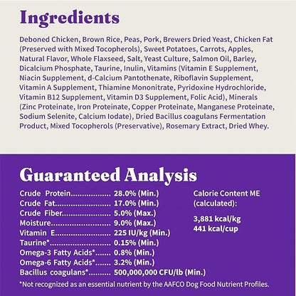 Halo Holistic Small Breed Dog Food, Cage Free Chicken & Brown Rice Recipe, Healthy Grains Dry Dog Food, Complete Digestive Health, 10 lb Bag
