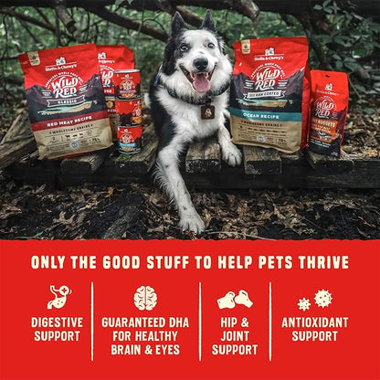 Stella & Chewy's Wild Red Raw Blend Kibble - Premium Freeze-Dried Raw Coated Dog Food - Perfect For Picky Eaters - High Protein Grain Free with 6 Poultry Sources - 21lb Bag