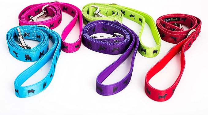 EcoBark Dog Leash - Soft & Reflective Comfort Training Leashes with Padded Handle - Strong Durable Heavy Duty - Training and Pulling for Small, Medium or Large Dogs (Green)