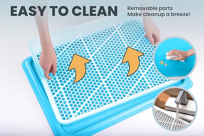 Pet Awesome Dog Potty Tray/Puppy Pee Pad Holder 25”x20” Indoor Wee Training for Small and Medium Dogs