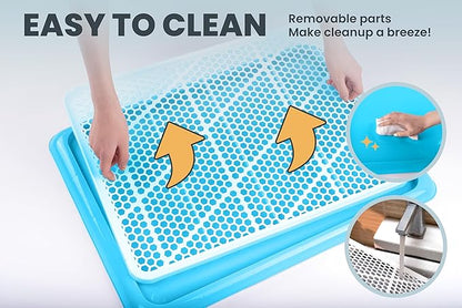 Pet Awesome Dog Potty Tray/Puppy Pee Pad Holder 25”x20” Indoor Wee Training for Small and Medium Dogs