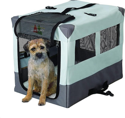 MidWest Homes for Pets Canine Camper Sportable, 36-inch Portable Tent Crate for Dogs, Soft-Sided, Folding Frame, Mesh Windows, Zip Door, Water-Resistant, Includes Pad