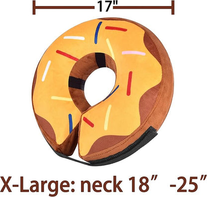 Inflatable Dog Cone Collar After Surgery, Soft Dog Neck Donut Collar, Blow up Donut E-Collar for Small Medium Large Dogs and Cats, Dogs Recovery Cone Alternative