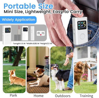 Dog Bark Deterrent Devices,Multi-Functional Anti Barking Device for Dogs Up to 30 Ft Effective Control Range,3 Modes & LED Light Ultrasonic Dog Trainer,Safe for All Small & Medium Dogs