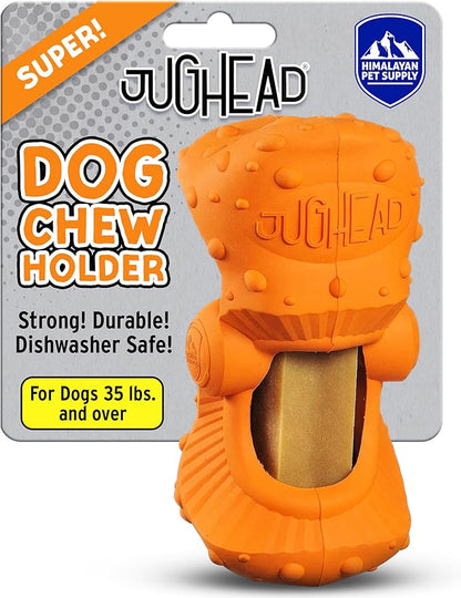 Himalayan Jughead Super Dog Chew Holder - Holds Chews & Treats for Dogs, Slows Down Fast Chewers for Long Lasting Chews - Pair with Jughead Super Insert, and Veggie Treats Like Carrots & Celery