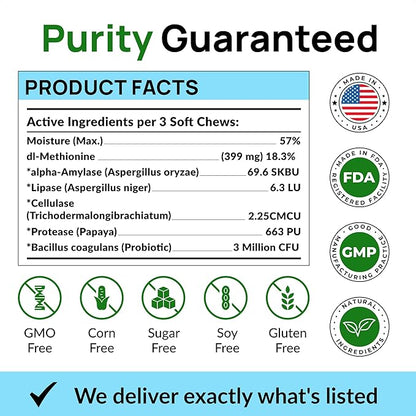 PAWFECTCHEW Green Grass Dog Chews w/Probiotics - Prevent Urine Burning Grass - Dog Pee Grass Spot Saver - Dog Urine Neutralizer for Lawn Treats, UT & Gut Health for Dogs, Lawn Burn from Dog Urine
