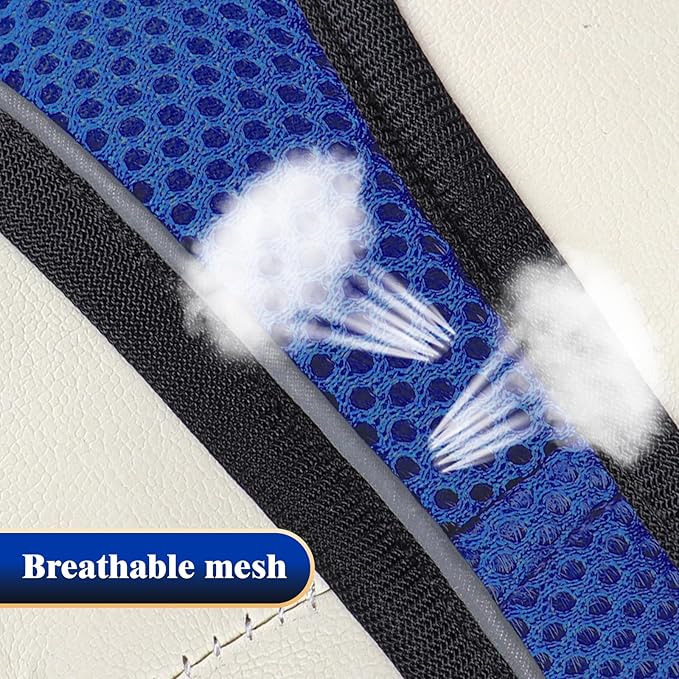 YIMEIS Dog Harness and Leash Set, No Pull Soft Mesh Pet Harness, Reflective Adjustable Puppy Vest for Small Medium Large Dogs, Cats (Royal Blue & Black, X-Small (Pack of 1)