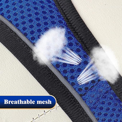 YIMEIS Dog Harness and Leash Set, No Pull Soft Mesh Pet Harness, Reflective Adjustable Puppy Vest for Small Medium Large Dogs, Cats (Royal Blue & Black, Medium (Pack of 1)