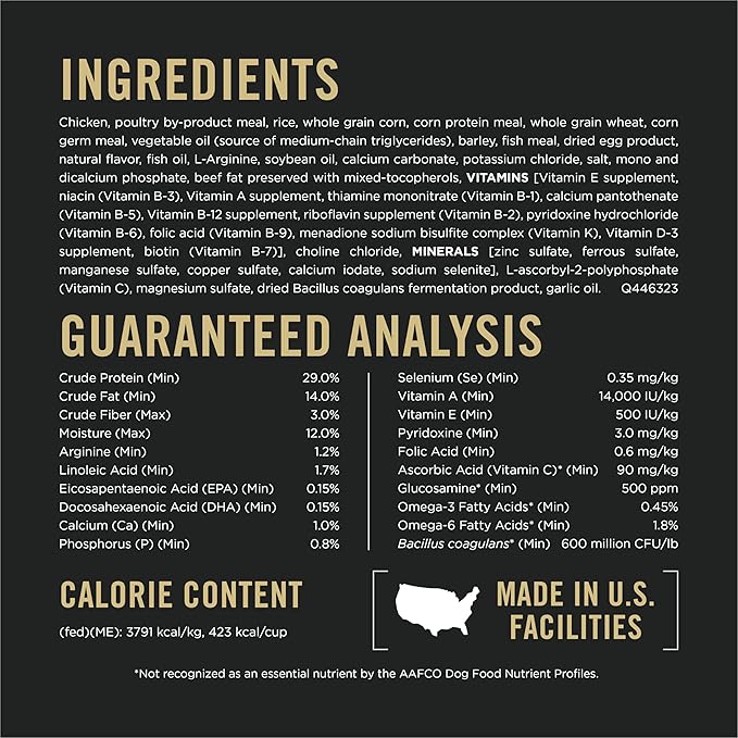 Purina Pro Plan Senior Dog Food With Probiotics for Dogs, Bright Mind 7+ Chicken & Rice Formula - 16 lb. Bag