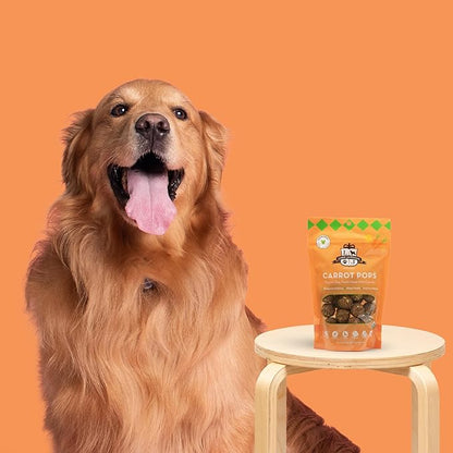 Lord Jameson: Carrot Pops 6 oz - Dog Patisserie Treats, Organic Soft & Chewy No-Bake Bites, Fiber-Rich, Gluten & Preservative Free