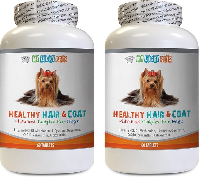 Dog Coat itching - Dog Healthy Hair and Coat - Shinny Coat - Skin Health - Immune Support - Nail Health - Dog Vitamin b12 - 120 Treats (2 Bottles)