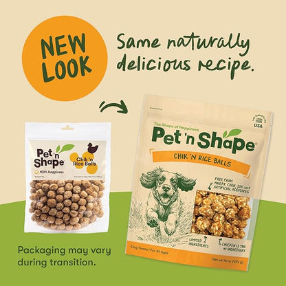 Pet 'n Shape Chik 'n Rice Balls Dog Treats - 1 Pound