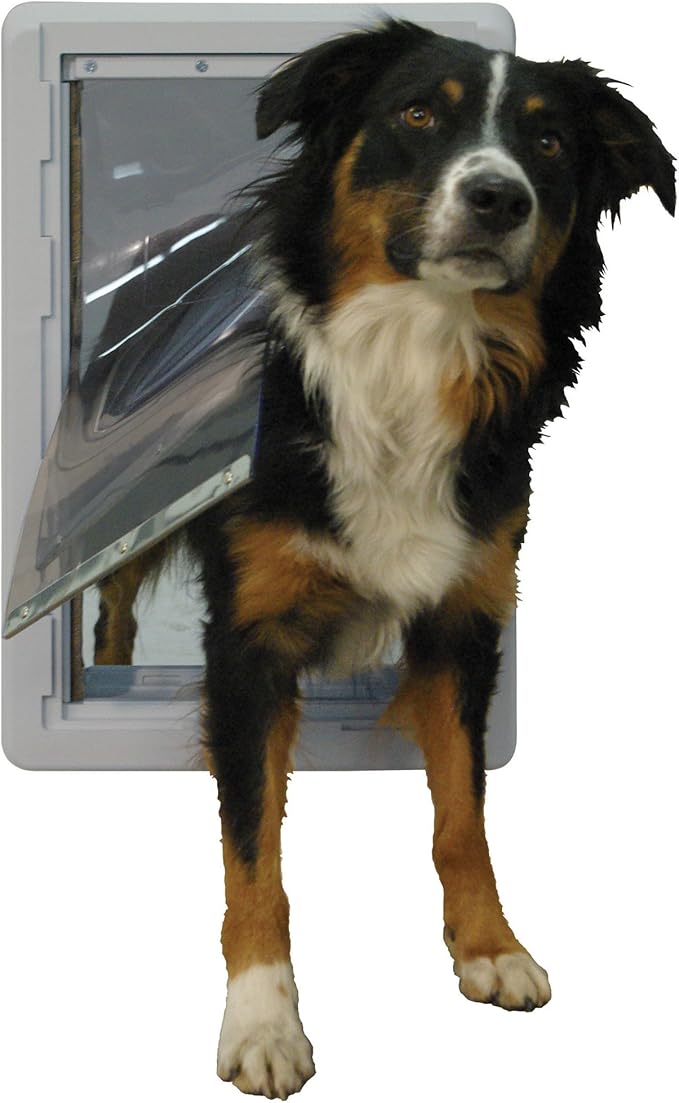 Ideal Pet Products Designer Series Ruff-Weather Pet Door with Telescoping Frame, Medium 7.25" x 13" Flap Size